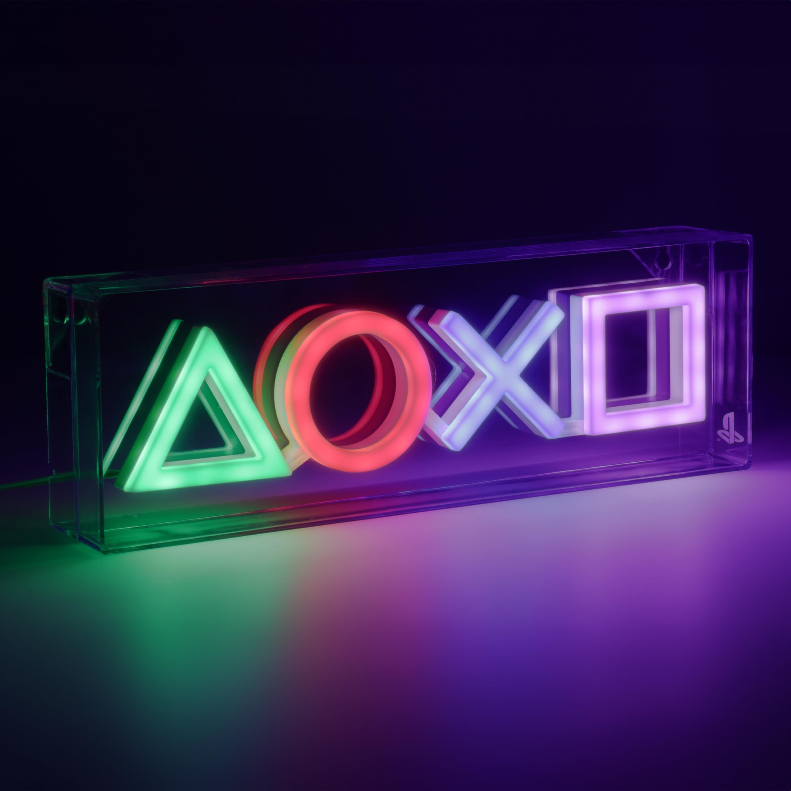 Paladone Lumière LED icônes PlayStation - Officiellement licencié, Panneau lumineux à poser ou fixer au mur, Accessoire de décor pour gamers
