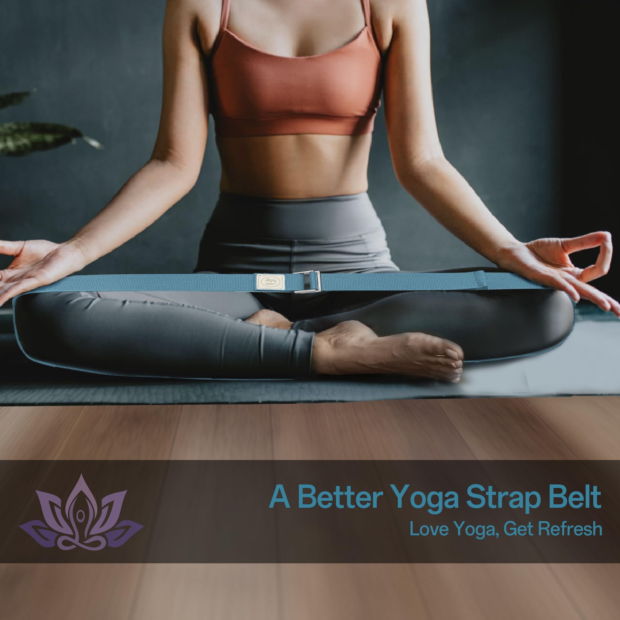 Cinghie da yoga da 1,8 m o 2,5 m, in cotone resistente, per stretching, cinghia regolabile per yoga, danza, allenamento in palestra