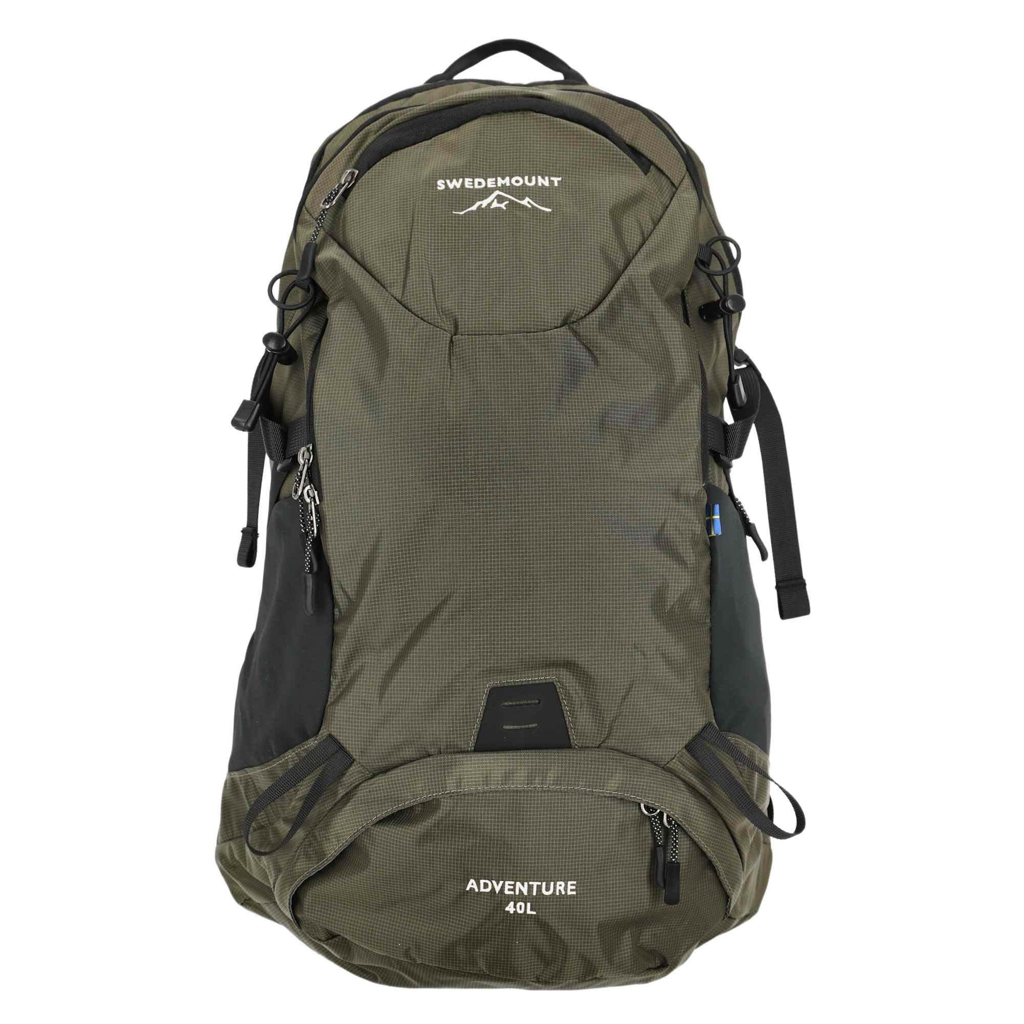 Swedemount Adventure Plecak 40L na Wędrówki – pojemność 40L, regulowana długość pleców, kompatybilny z systemem nawadniającym, unisex, trekking i wycieczki górskie