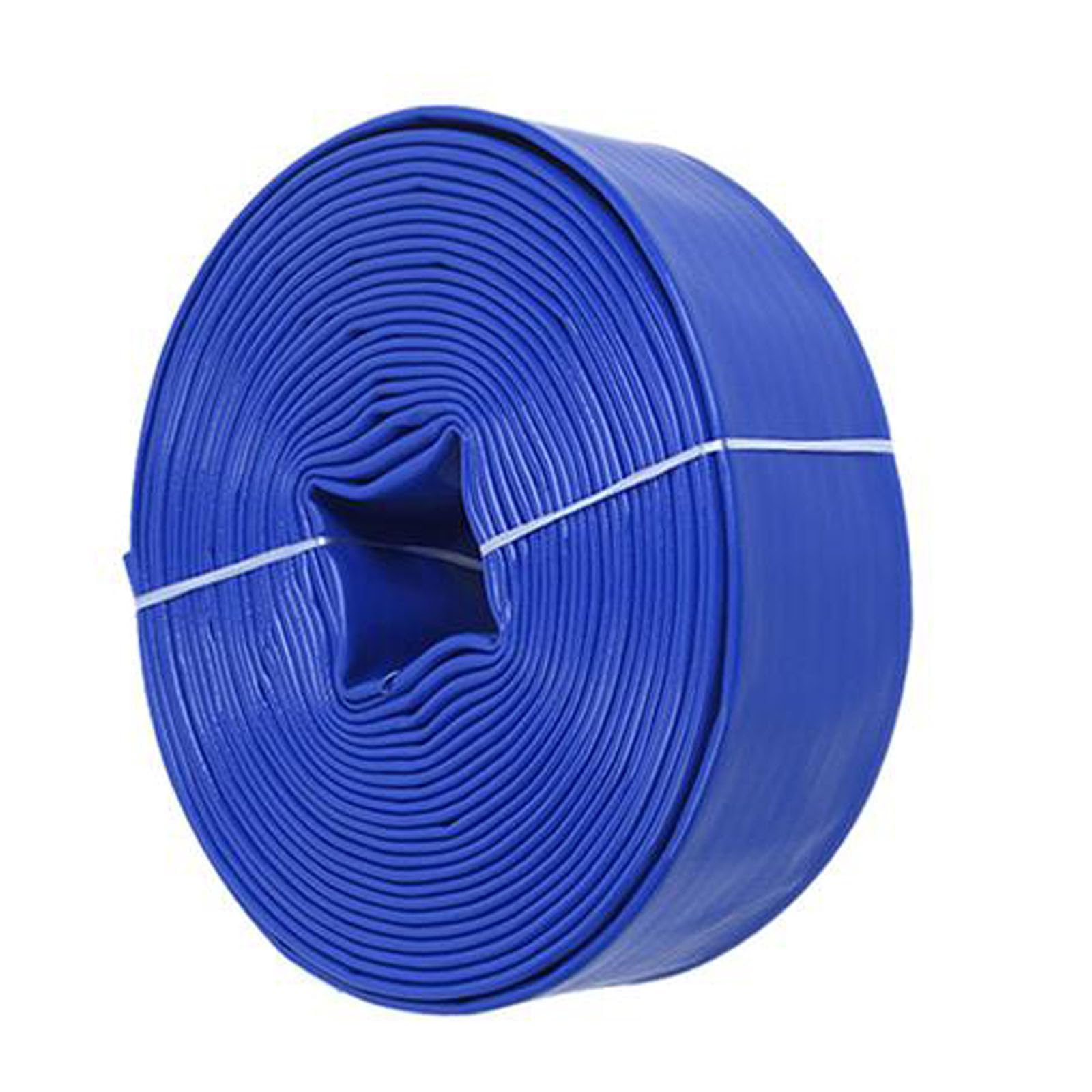 Lcuvimpex 20M Pool Backwash Hose, Lay Flat Pond Water Discharge Hose Pvc Reinforced Submersible Pump Draining Multiple Sizes(,1.2-Inch)