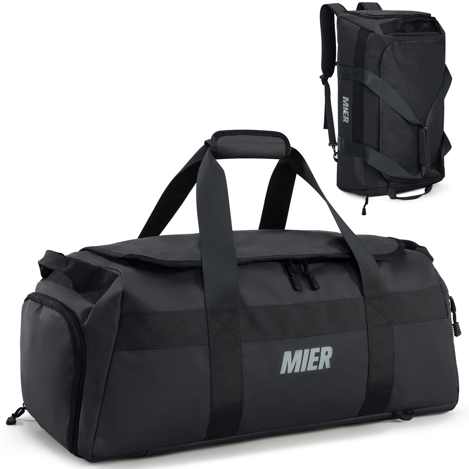 Sponsored Ad – MIER Gym Bag Large Sports Bag with Shoe Compartment Convertible Duffel Men Weekender Overnight Bag for Travel, Gym, Sports, 60L, Black