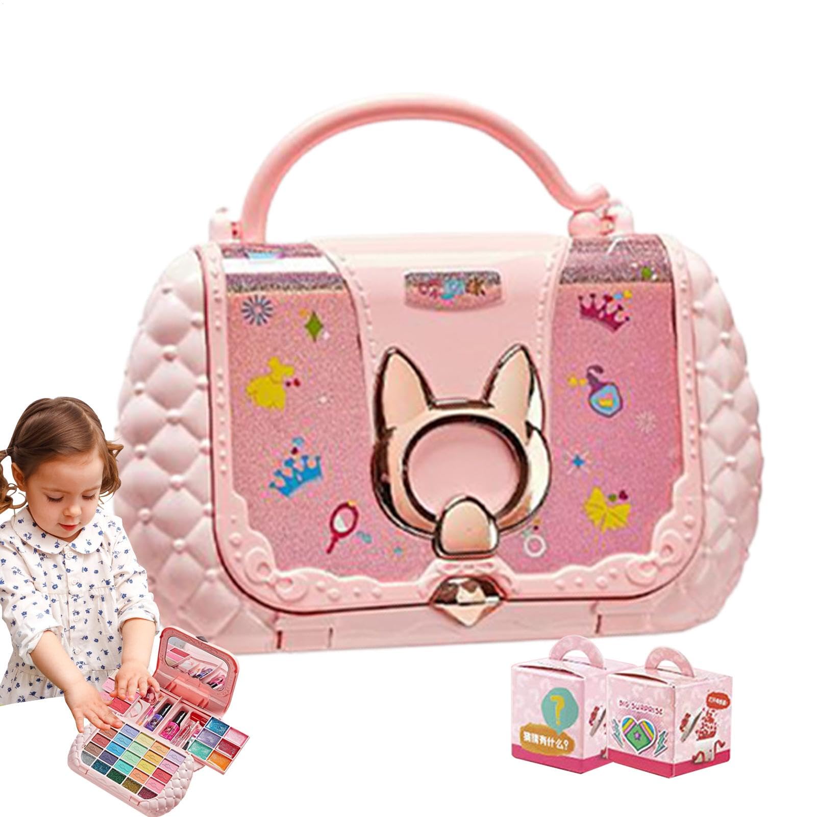 Set trucchi bambini set principessa lavabile sicuro atossico | Set Cosmetico Lavabile Vero Da Principessa Per Bambini Di Ruolo Travestimento Festa Salone Di Bellezza Cosmetico Glitter