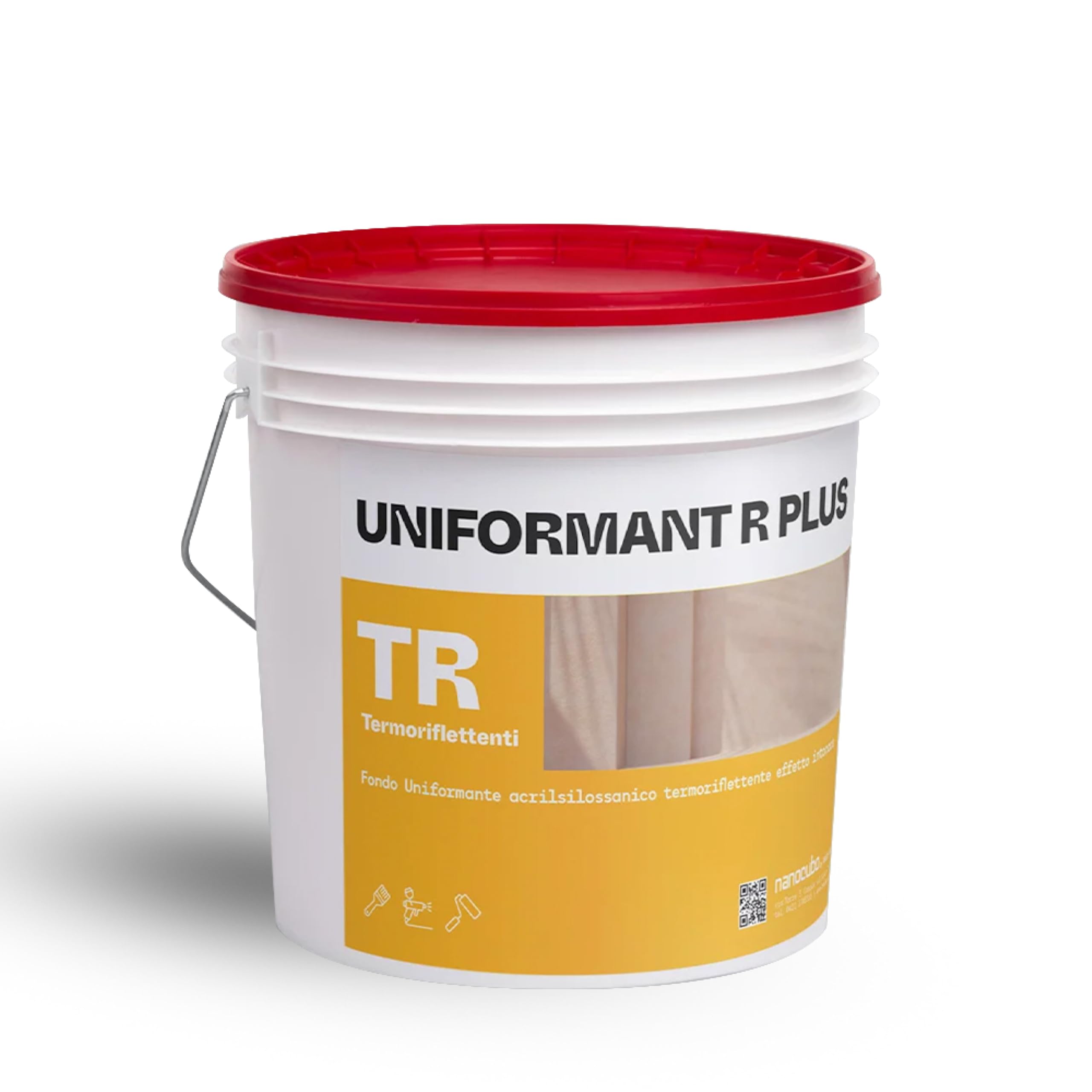 UNIFORMANT R PLUS 10L Fondo Uniformante Riempitivo Termoriflettente, Consolida e Uniforma l’Assorbimento dei Sottofondi, NANOTECNOLOGIA per l’Edilizia