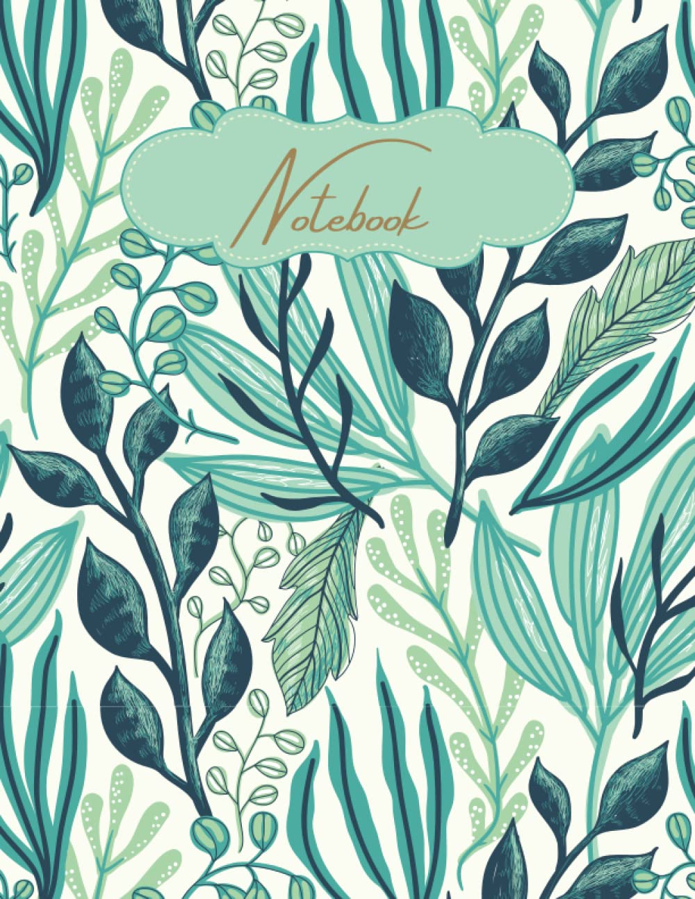 Notebook: Pastel Plants A4 Composition Notebook, Lined Journal, 120 Pages, Large (8.5x11)