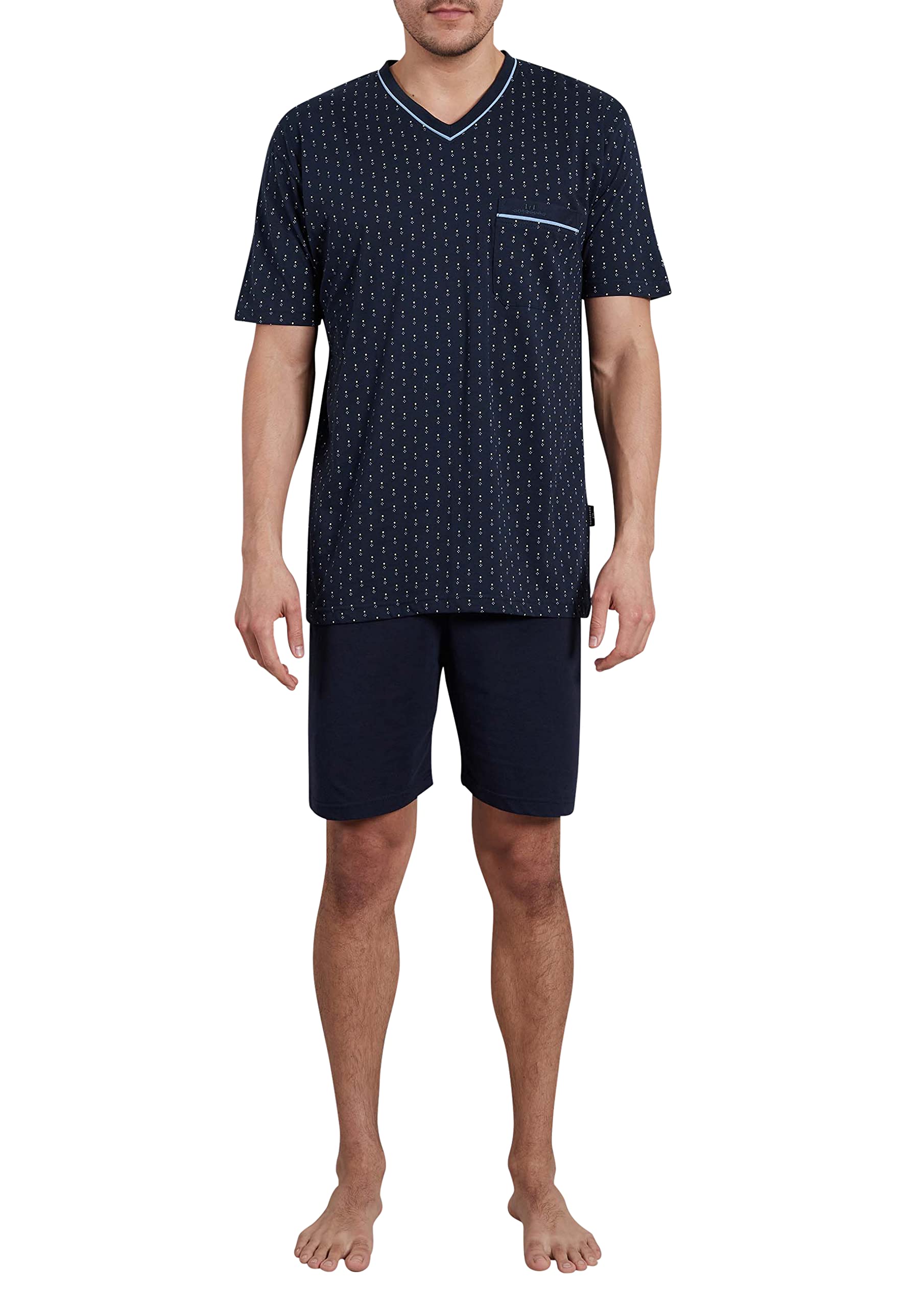 Götzburg Herren Shorty kurzer Pyjama Nachtwäsche