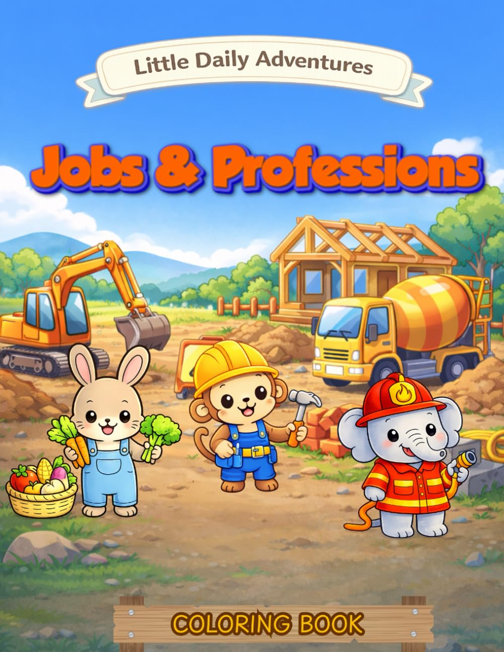 Jobs & Professions: Coloring Book (Little Daily Adventures)