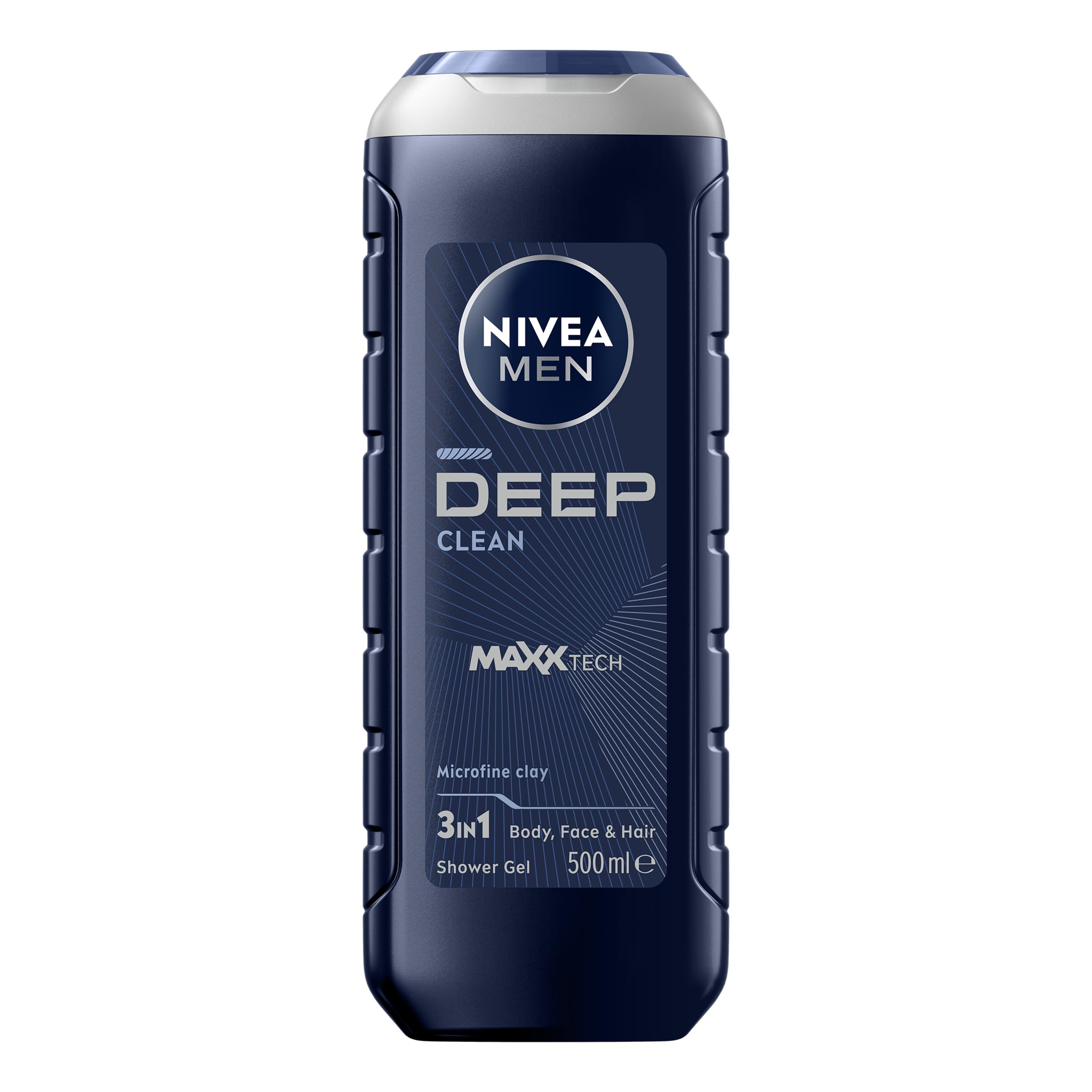 NIVEA Men Erkek Deep Dimension Banyo Ve Duş Jeli 500ml, 3'ü1 Arada Komple Bakım, Vücut Saç Ve Yüz 299950