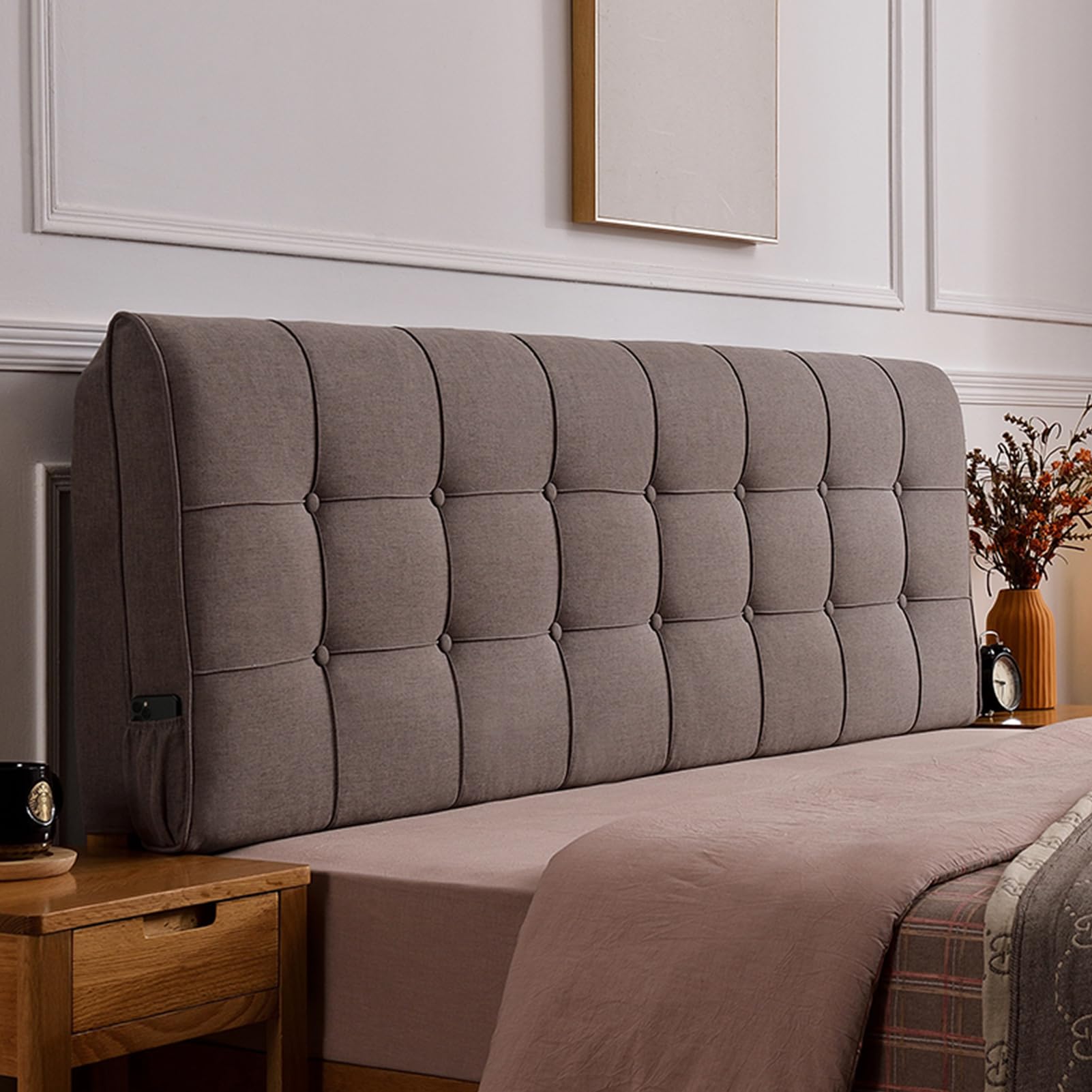 Amazon.com: ZZYK Coffee,Straps/71x23x4In,Rectangle Headboard