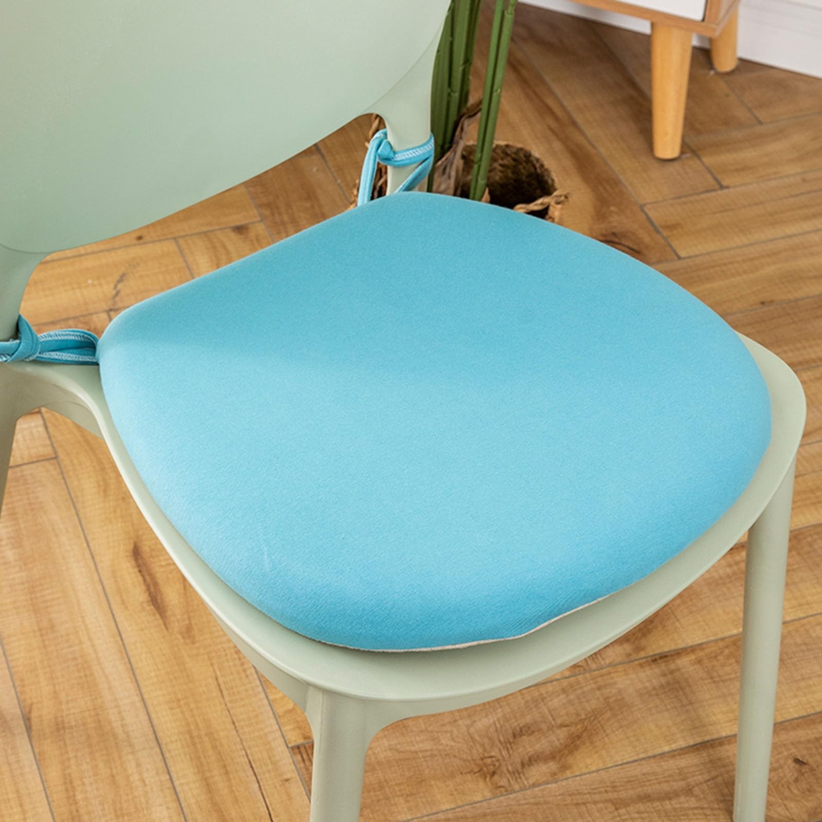 Coussin de siège antidérapant Konsilsa 40x40cm lavable avec attaches pour chaise de cuisine