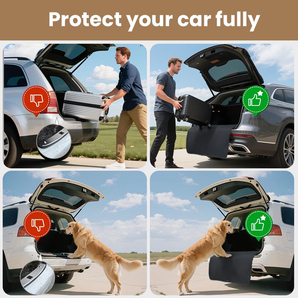 KYG Telo Bagagliaio Auto per Cani Impermeabile Telo Auto per Cani Bagagliaio Durevole Telo Baule Auto per Cani, Taglia Universale 105x80cm