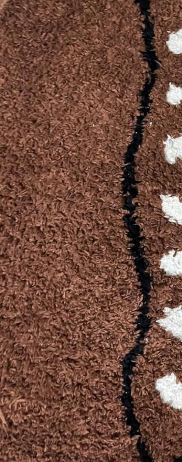 MSYA Cool Football Rug for Men Room decor-32"x 20" Non Slip Kid Rug for Aesthetic Bathroom & Area Rugs Fun Decor Microfiber Fluffy Rug for y2k Room Decor-Cute Rug (Brown, 31.8 x 20.1 inch)