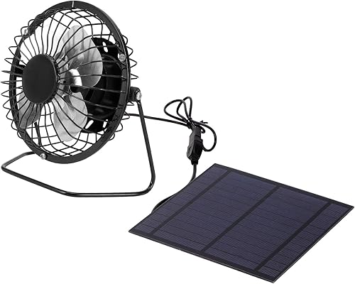 Miniatura 3 de Ejoyous Panel solar, 5 W, ventilador de escape de refrigeración, mini ventilador de panel solar fotovoltaico, conjunto de ventiladores para