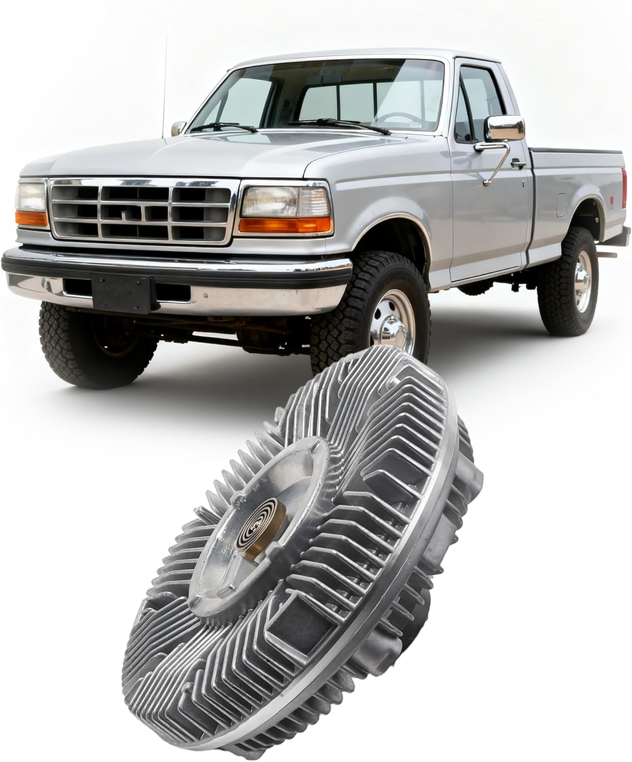 Dasbecan Engine Radiator Cooling Fan Clutch Compatible With Ford E350 Econoline 1995-1997 Ford F Super Duty 1993-1997 F250 F350 F59 1994-1997 Replaces# F5TZ8A616KB 19189619 89000211 F4TZ8A616C