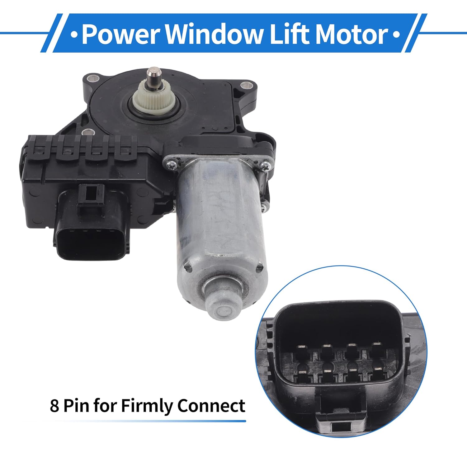 Front Right Passenger Side Power Window Regulator Lift Motor for Ford for Mustang 2005-2009 No.742279 8 Pins Car Window Glass Lift Motor