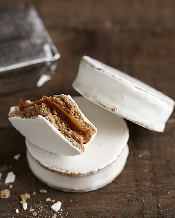 Havanna Meringue and Dulce de Leche Alfajores Authentic Argentinian Alfajores with Italian Meringue Coating and Creamy Dulce de Leche Filling A Premium Dessert Treat - Box of 6