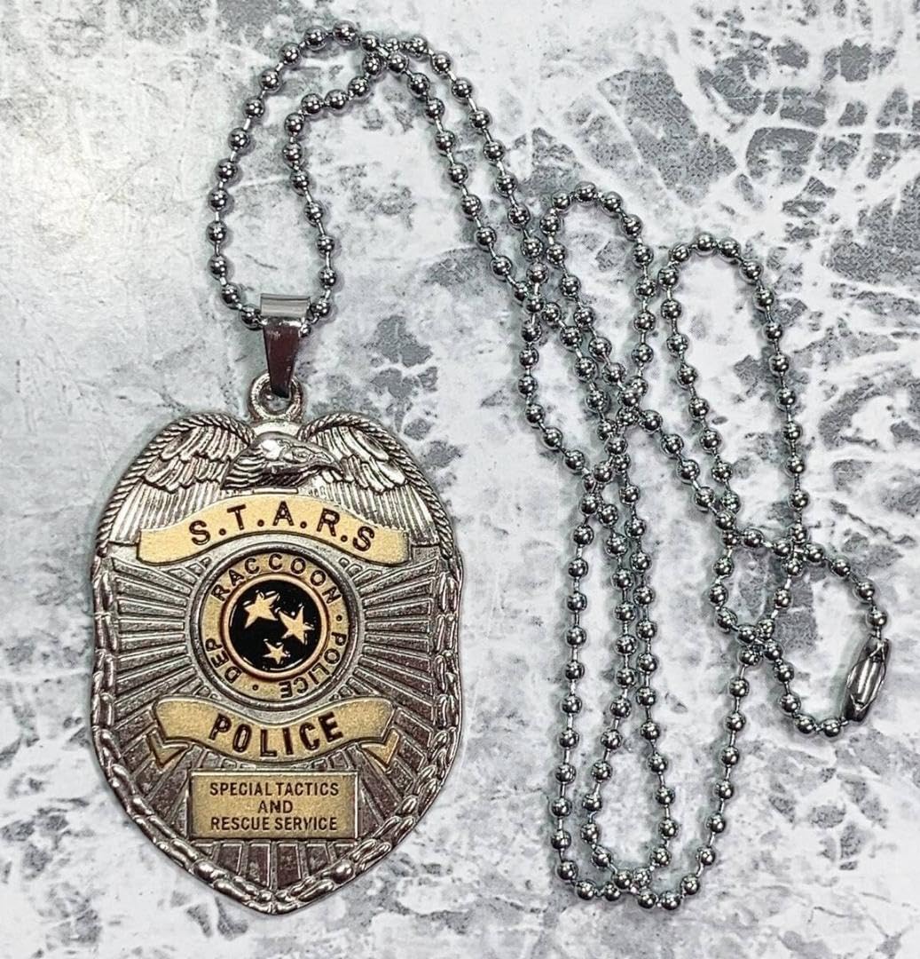 【極希少・最終値下】バイオハザード S.T.A.R.S ペンダント Silver Amazon.co.jp: バイオハザード S.T.A.R.S. 警察バッジ