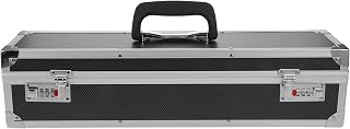 Portable Hard Shell Knife Organizer Case with 8 Slots and Combination Locks | Aluminum Alloy and Foam Build, Black Finish, Integrated Handle for Travel