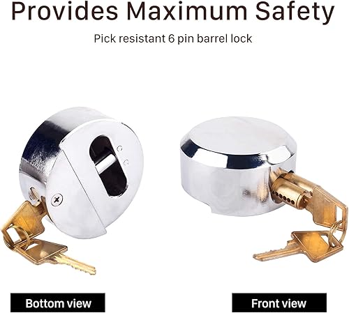Miniatura 5 de Cerradura de puerta de camioneta con grillete oculto, candado de alta seguridad para camioneta de carga, 12 X para garaje, cobertizo, granero,