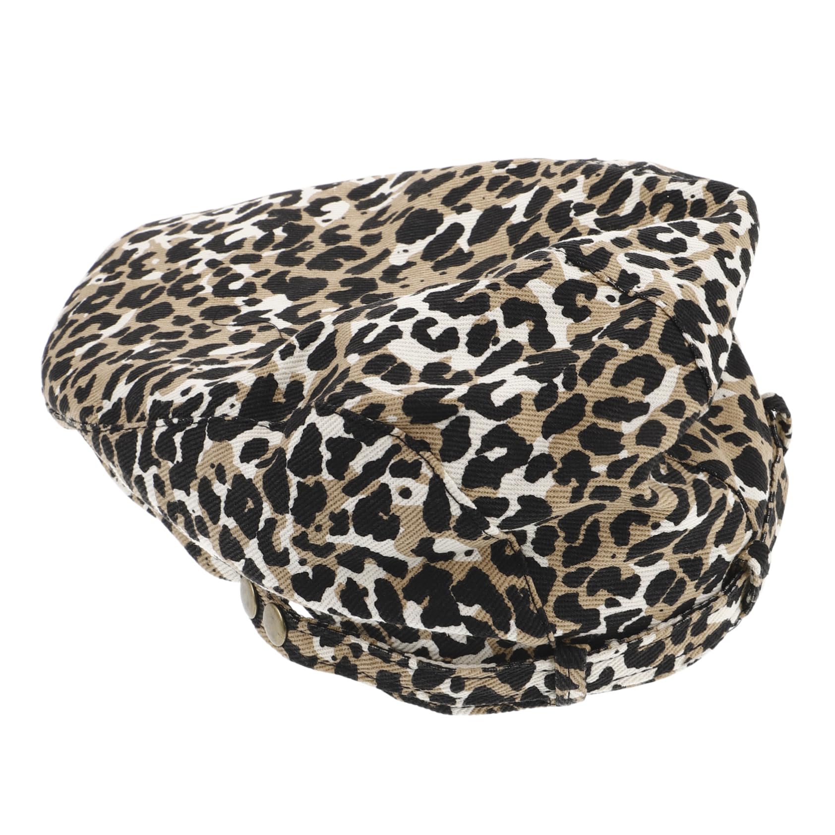 NIYANGLE Fashionable Beret Hat Women's Dance Disco Beret Leopard Print Versatile Style