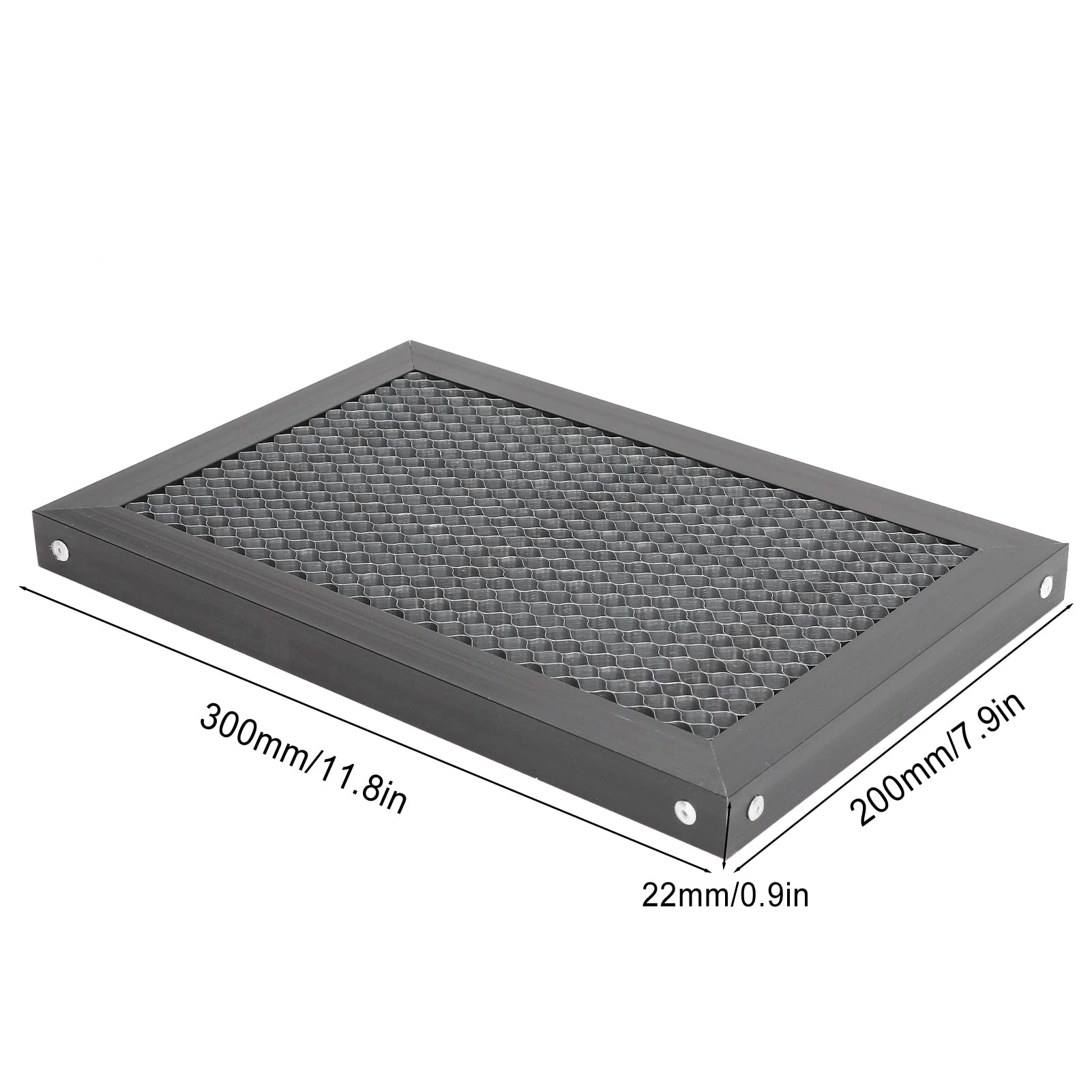 Tavolo di Lavoro Honeycomb CNC 300 x 200 x 22 mm, Piano Alveare Lavorato, Compatibile con Diverse Macchine per Incisione