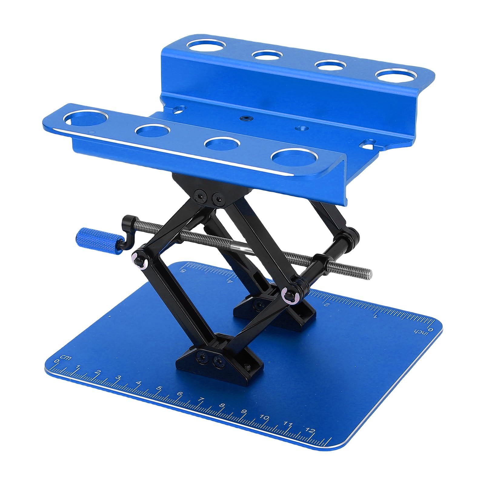 Bediffer Soporte de Reparación de Automóviles RC Estación de Trabajo Inferior con Elevación de Ajuste de Conveniente para Automóviles RC 1/8, Estructura de Manivela para Mantenimiento y Exhibición