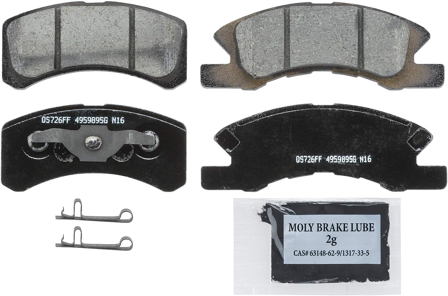 Wagner QS ZD1731 Disc Brake Pad Set, Chamfered Edges for Smooth, Quiet Stops, Fits 2014–2023 Mitsubishi Mirage