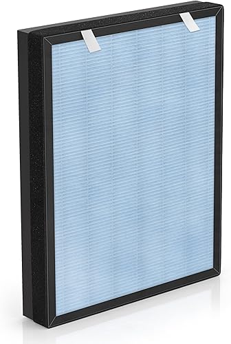 HSP002 Filtro de repuesto compatible con filtros purificadores de aire HSP002 Smart True 2.0, filtración de etapa 4 en 1 H13 True HEPA limpiador de