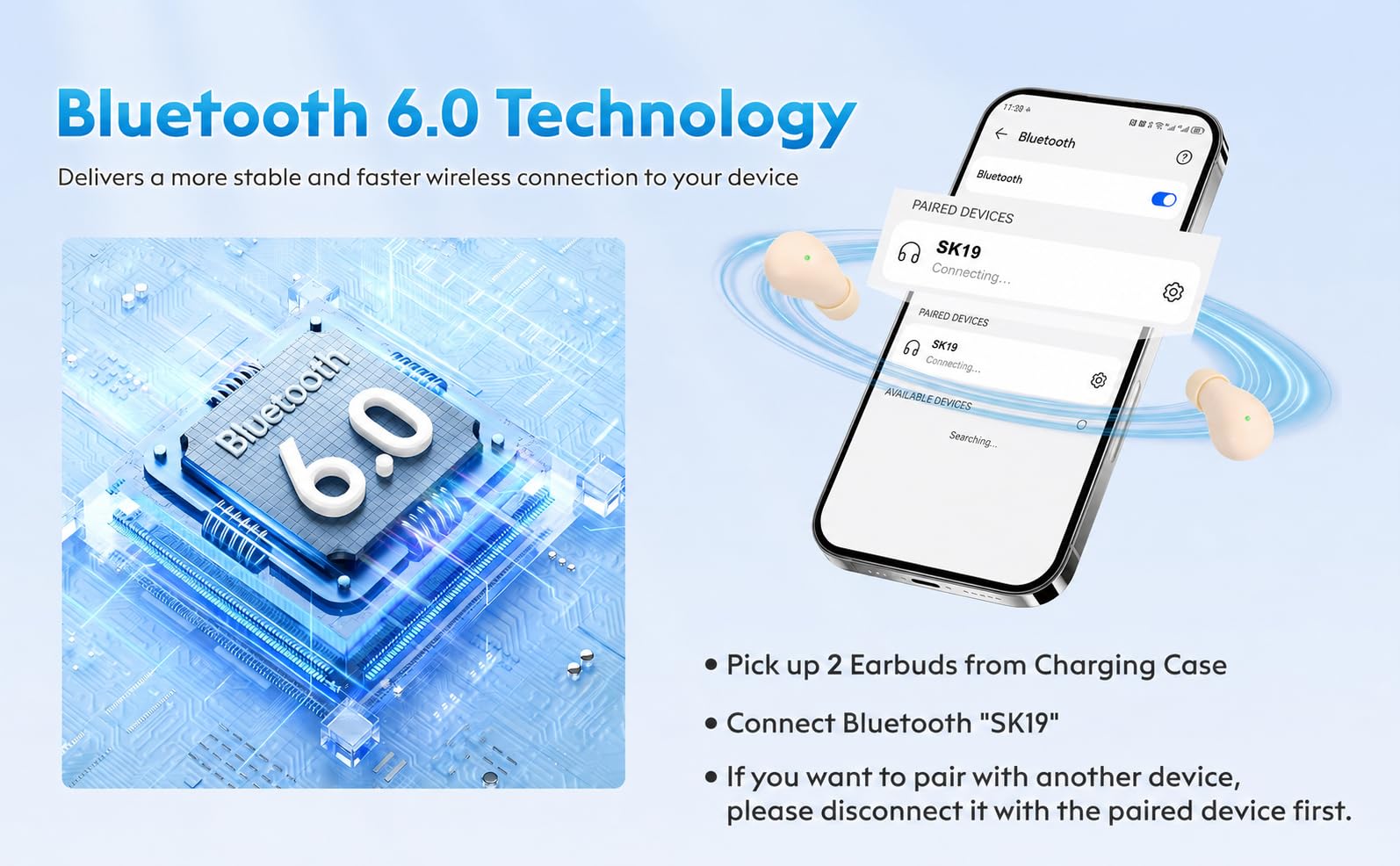 Mini Invisible Sleep Earbuds Wireless Bluetooth for Side Sleeper Small Ears view 7