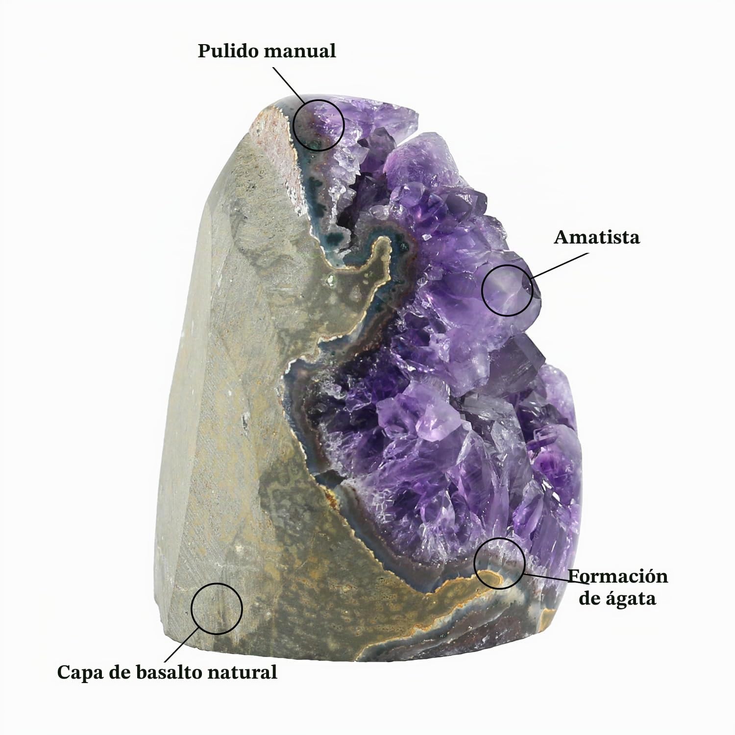 Piedra de cristal de amatista, piedra de amatista real, geoda de racimo de cristal de amátesis, cristales morados y piedras curativas, piedra Amatista natural, Cuarzos Originales De Energia Y