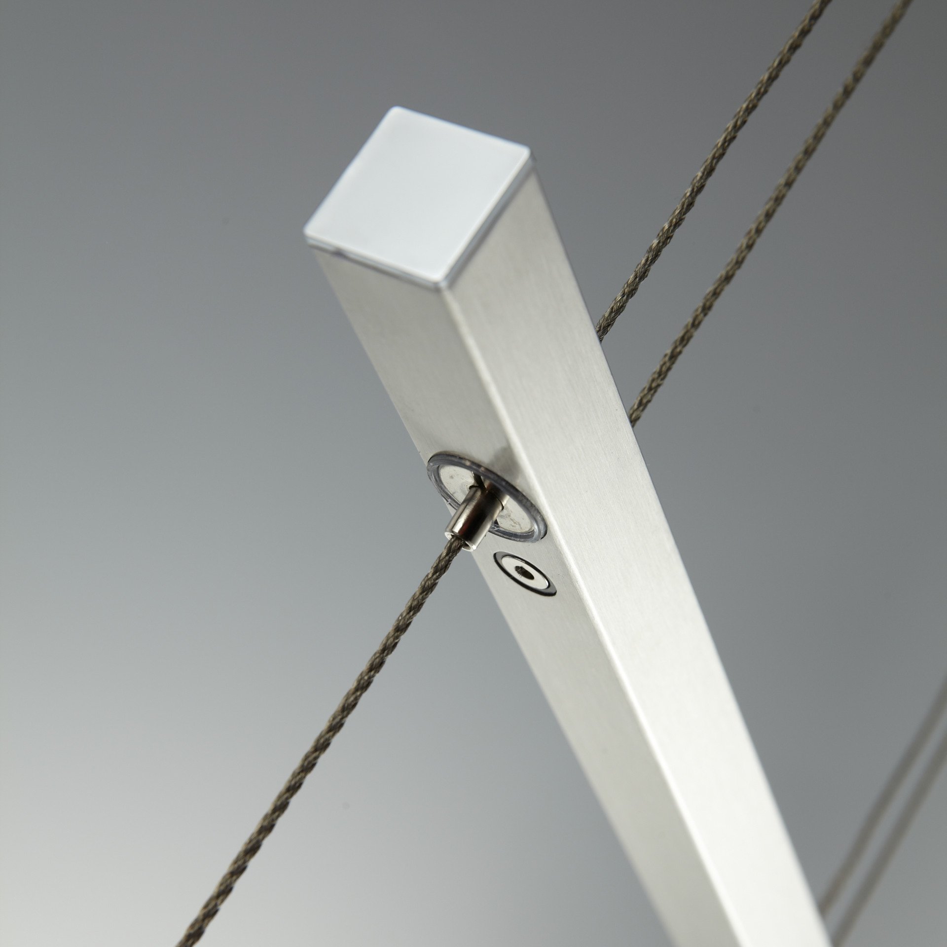 B.K.Licht - Suspension luminaire LED réglable en hauteur continu, dimmable par touche, couleur de lumière blanc chaud, suspension d'éclairage intérieur, cuisine, 85x175 cm, nickel mat