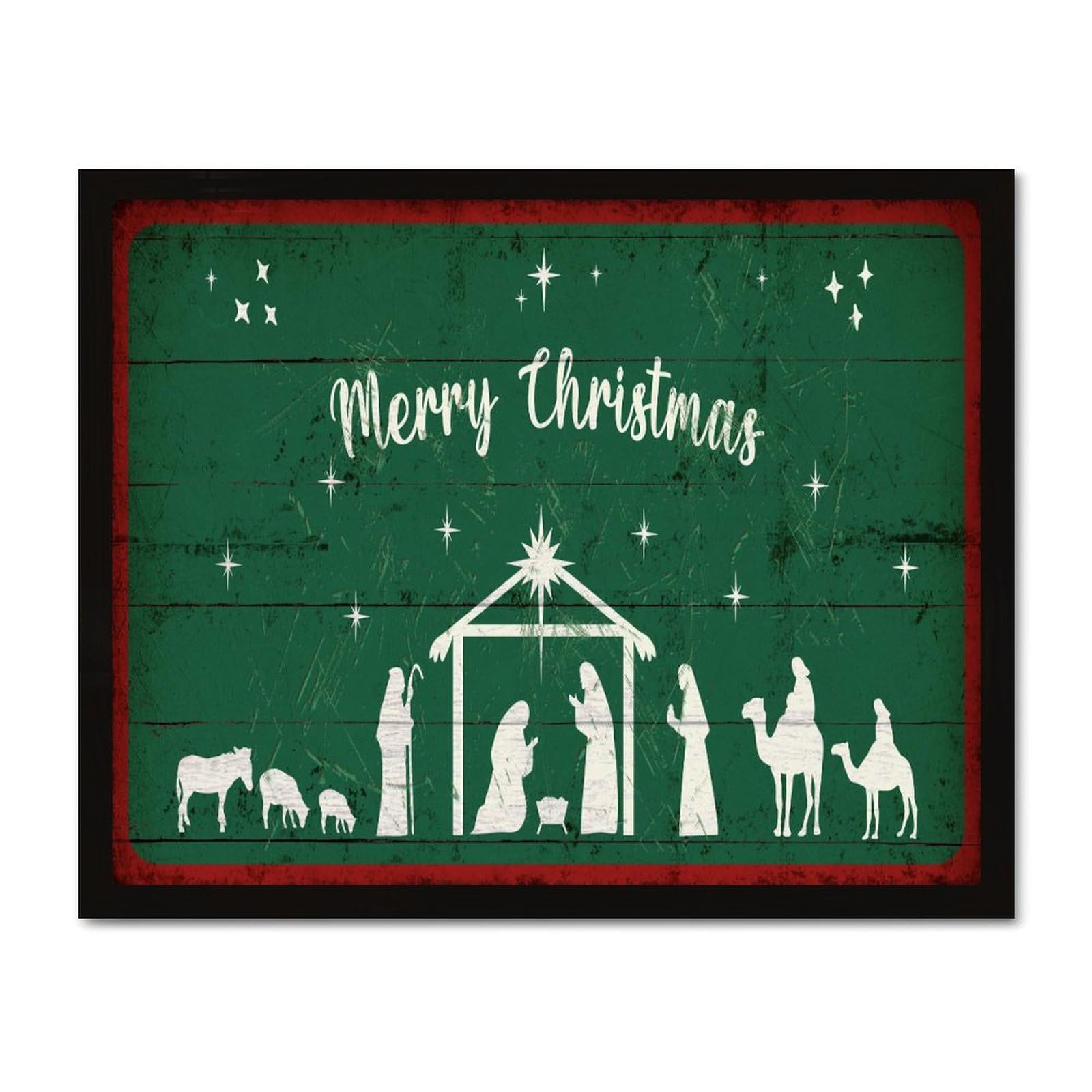 Panneau chrétienne catholique Merry Christmas pour célébrer la foi et la famille