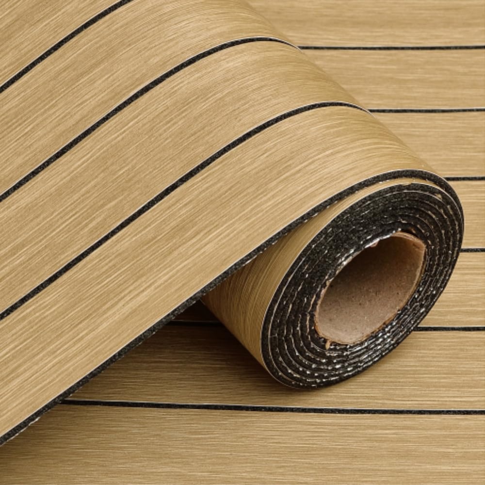 ANBILILA 3D Self Adhesive Wood Wall Panels, 40x300CM Peel and Stick Slat Effect Wallpaper, Soundproof Waterproof Vinyl Wall Stickers for Bedroom Living Room Decor — image 1