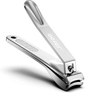 Kids Nail Clipper with Catcher | Anti-Splash Small Baby Nail Clipper, Child & Childrens Nail Clippers for Toddlers, Kids Toenail Clippers - Silver
