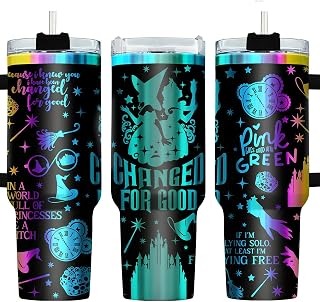 34HD Magical Witch Black 40 oz Tumbler with Handle, Spooky Lover Gift | Gift for Women, Fantasy Fans, Bookish & Musical Lovers