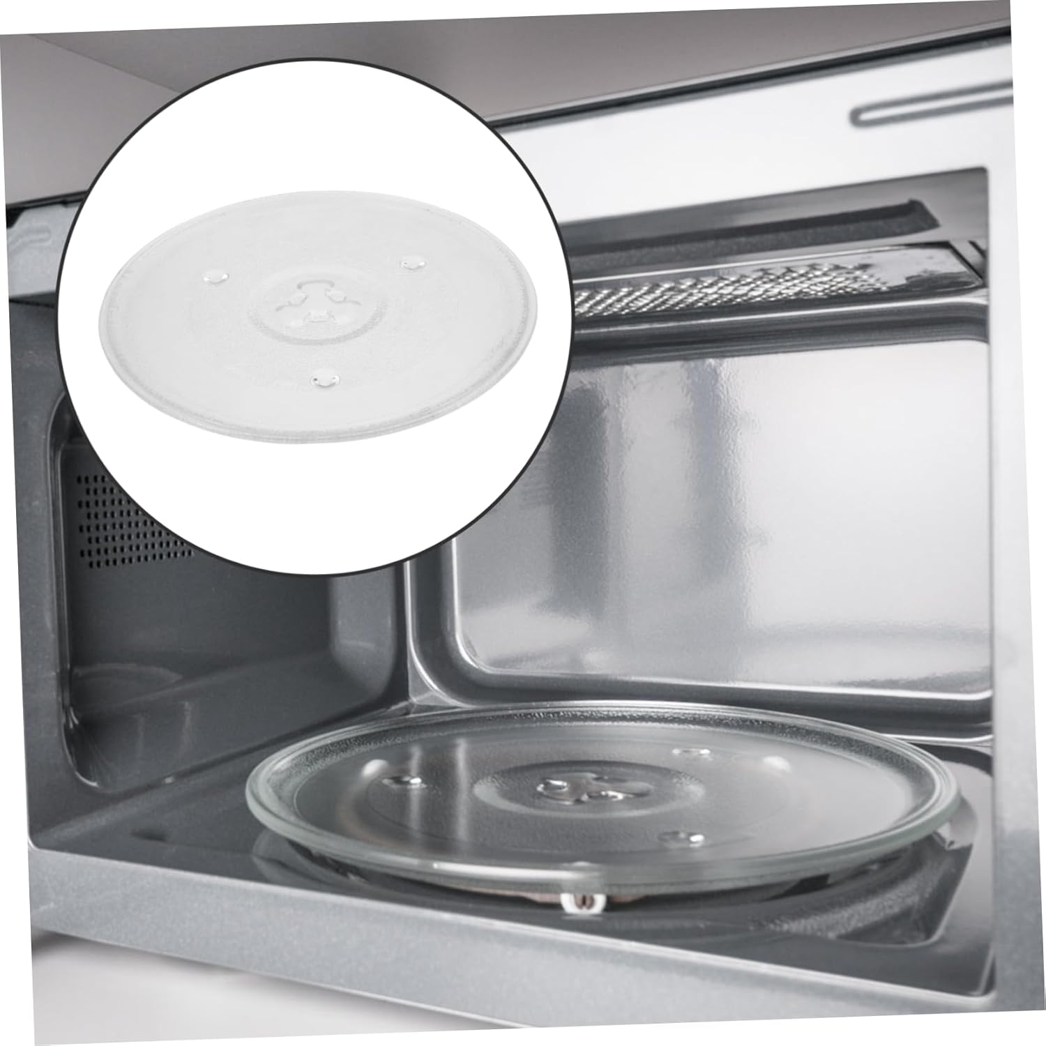 Microwave Glass Turntable Replacement Rotating Plate for Better Cooking and Reheating Easy to Microwave Ovens