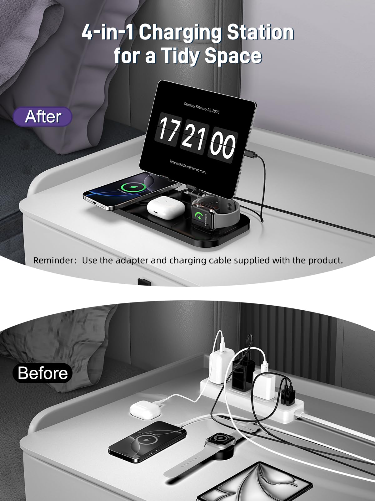 Amazon.co.jp: doeboe for Apple シリーズ 3 in 1充電器 置くだけ 