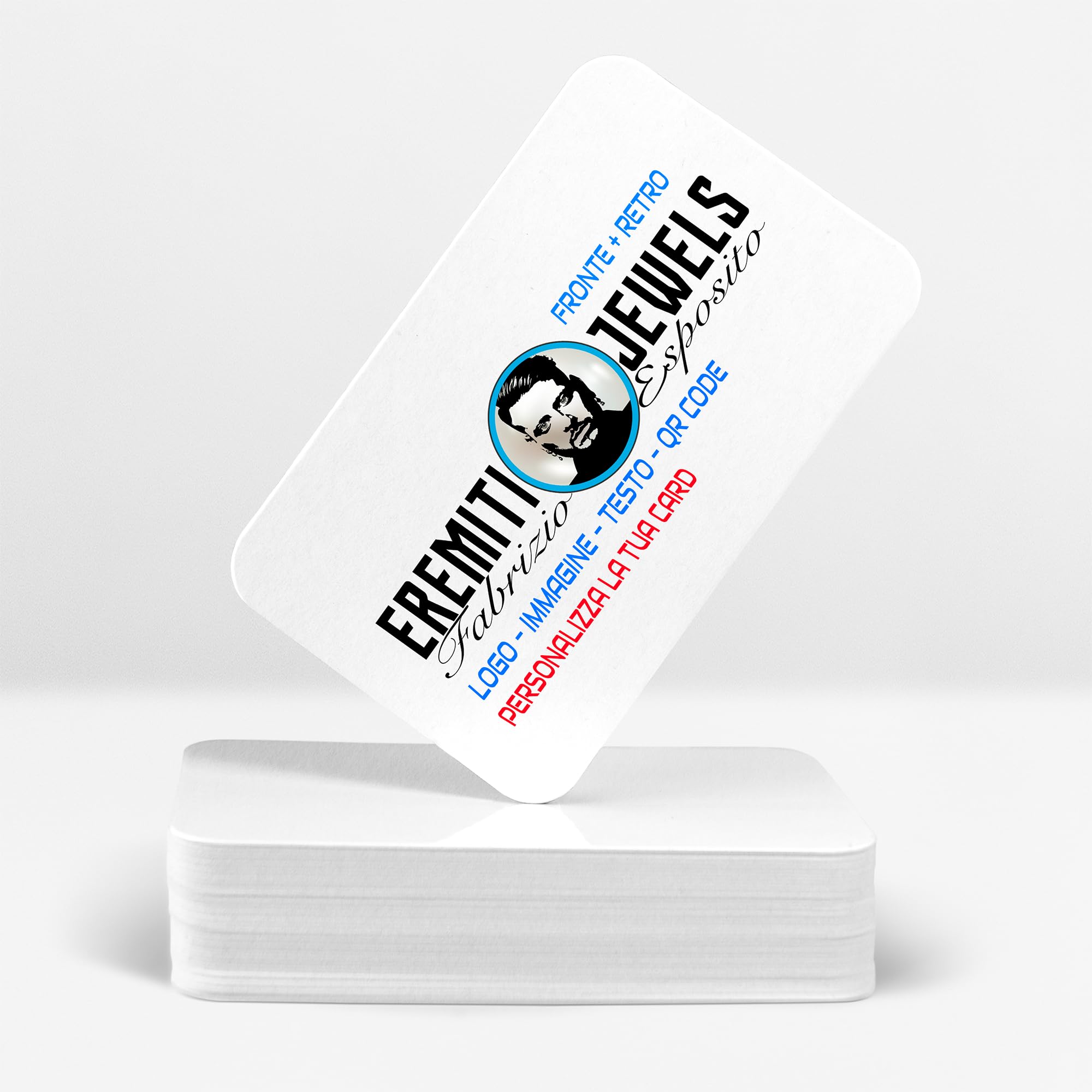 Card in PVC Personalizzate Fronte e Retro con Logo e Testo (100)