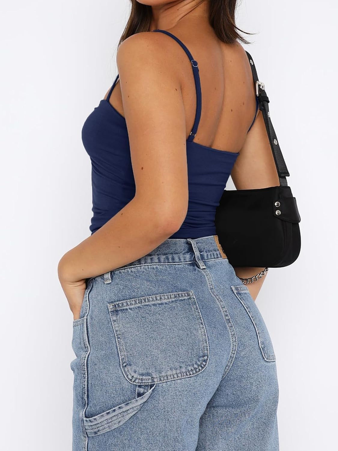 Going Out Tops for Women - Sexy Crop Tank Top Double Lined Spaghetti Strap Trendy - Image 3