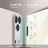 Vista 141 de GONEZ Funda de silicona para iPhone 15 Pro Max, compatible con Magsafe, protector de cámara + protector de pantalla, forro de microfibra suave Negro