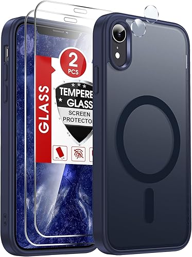 Miniatura 86 de LeYi Funda para iPhone XR: con protector de pantalla X2 + 2 funda para cámara [compatible con MagSafe] Funda protectora magnética i iphoneXR, Negro