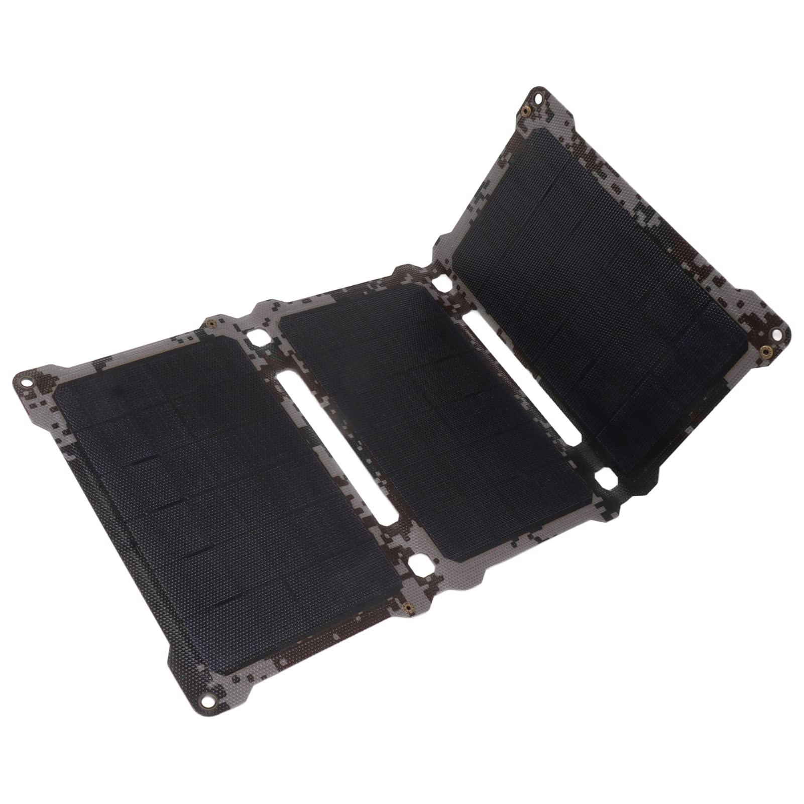 Panneau Solaire Pliable 30 W, Chargeur Solaire Monocristallin Portable, Chargeur avec Ports USB Type C et DC pour Camping en Plein Air, Randonnée et Alpinisme (Camouflage)