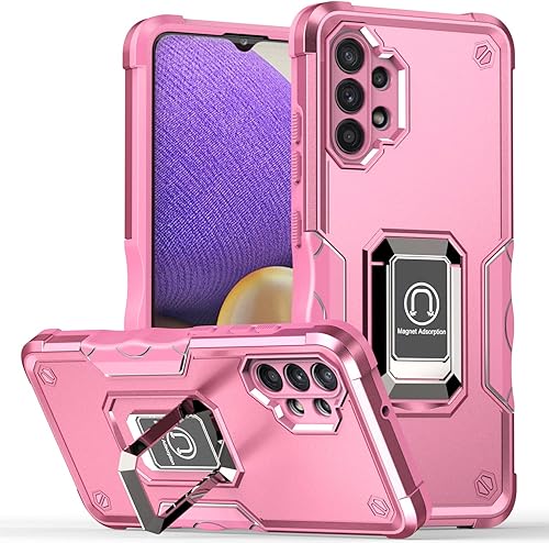 Dinglijia Funda diseñada para Samsung Galaxy A32 4G, Samsung Galaxy G Power 2022, funda giratoria con función atril y protección de lente probada