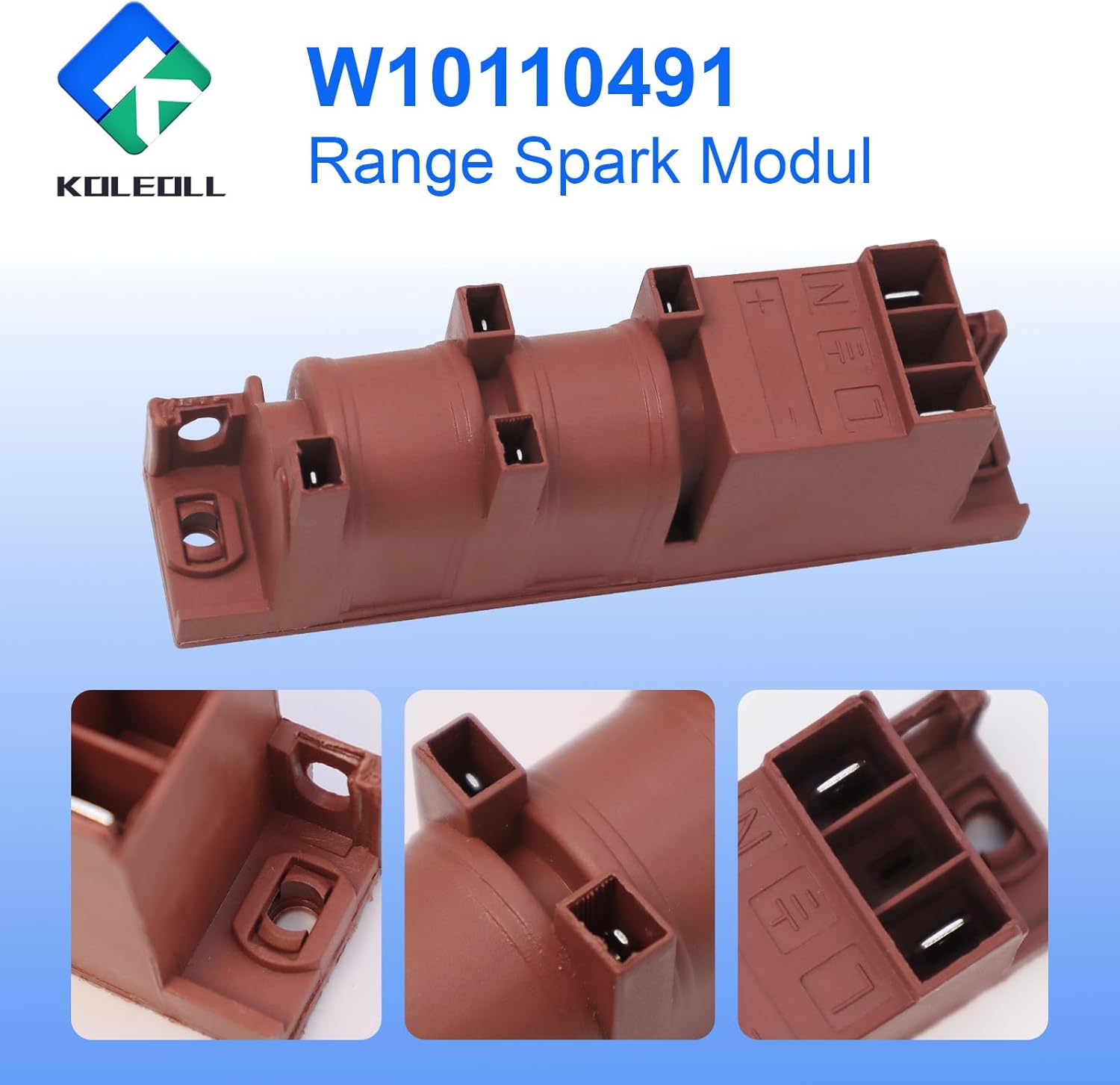 W10110491 Range Spark Module Compatible with Whirlpool Gas Range, Replace 3186493 3188112 8522423 8522426 AP6015060 PS11748331 W10110488 WPW10110491