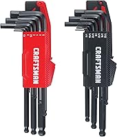 Vista 1 de CRAFTSMAN Juego de llaves hexagonales Allen con extremo de bola, SAE/MM, 20 piezas (CMHT26020)