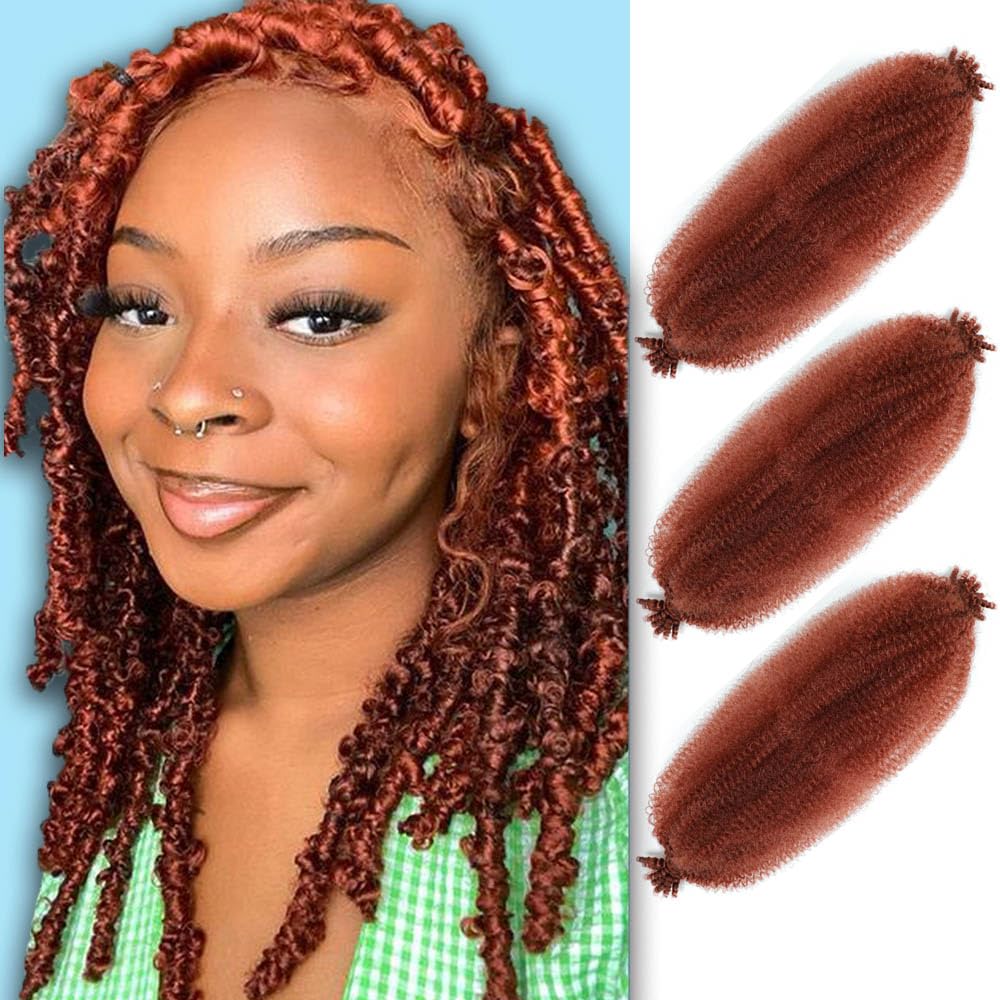 Afro Twist Hair Pre Separated Springy Afro Twist Hair Pre stretched Wrapping Hair for Soft Locs Afro Spring Twist Hair Marley Twist Braiding Hair