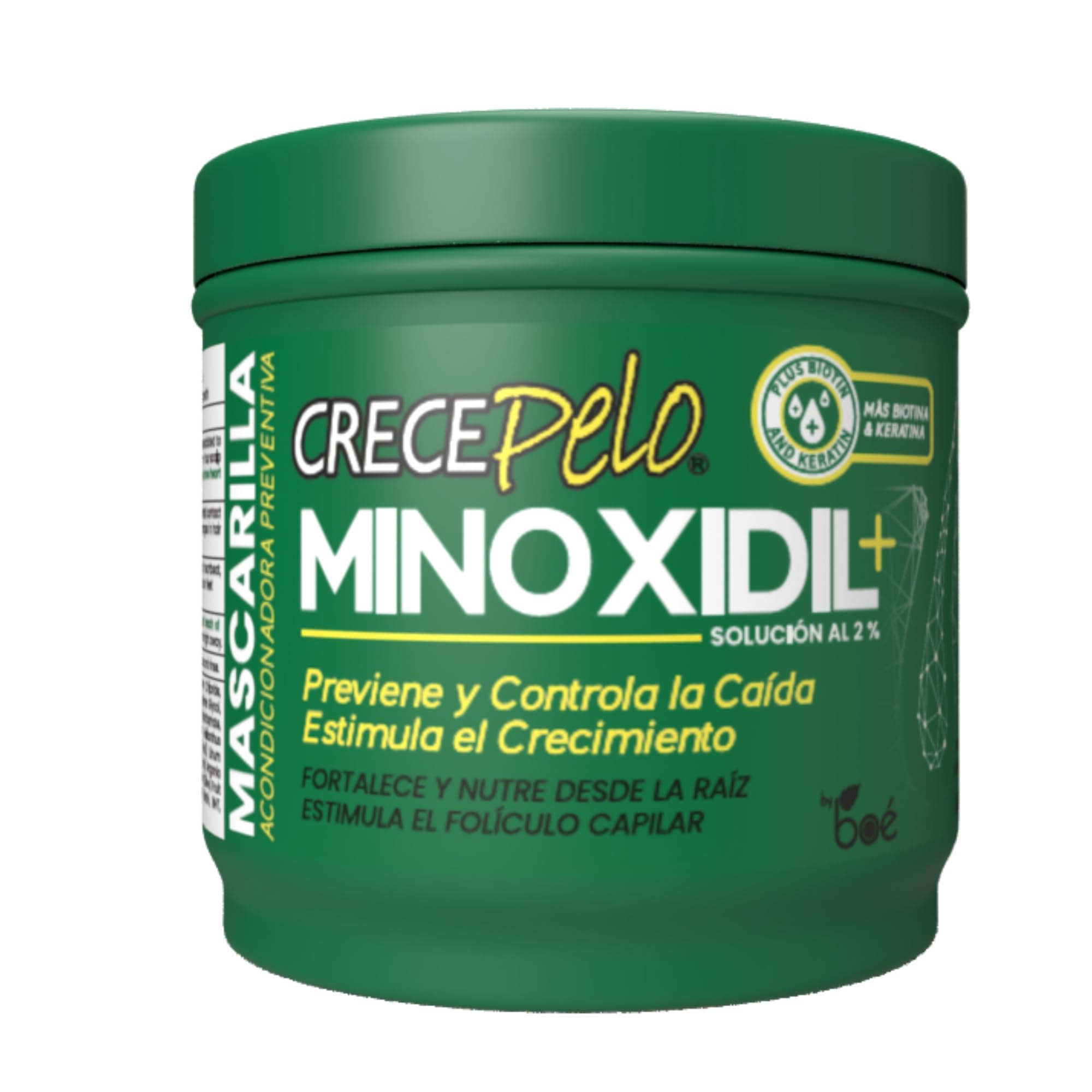 Crece Pelo Hair Mask 16 oz with Minoxidil 2 Anti Hair Loss Deep Conditioner for Men Women -