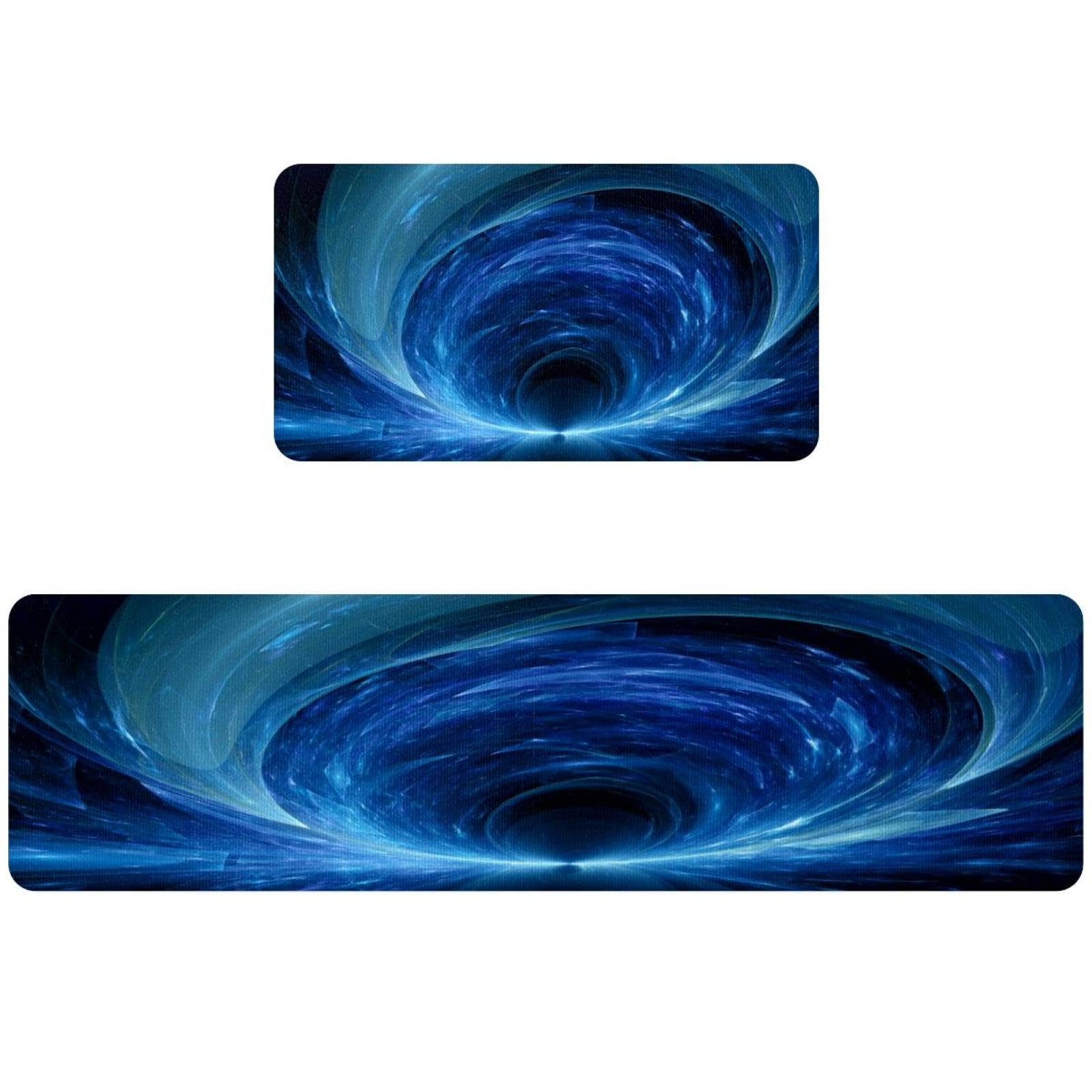 Alfombrillas de cocina VAPOKF de gran resistencia, tapete absorbente azul de alta calidad