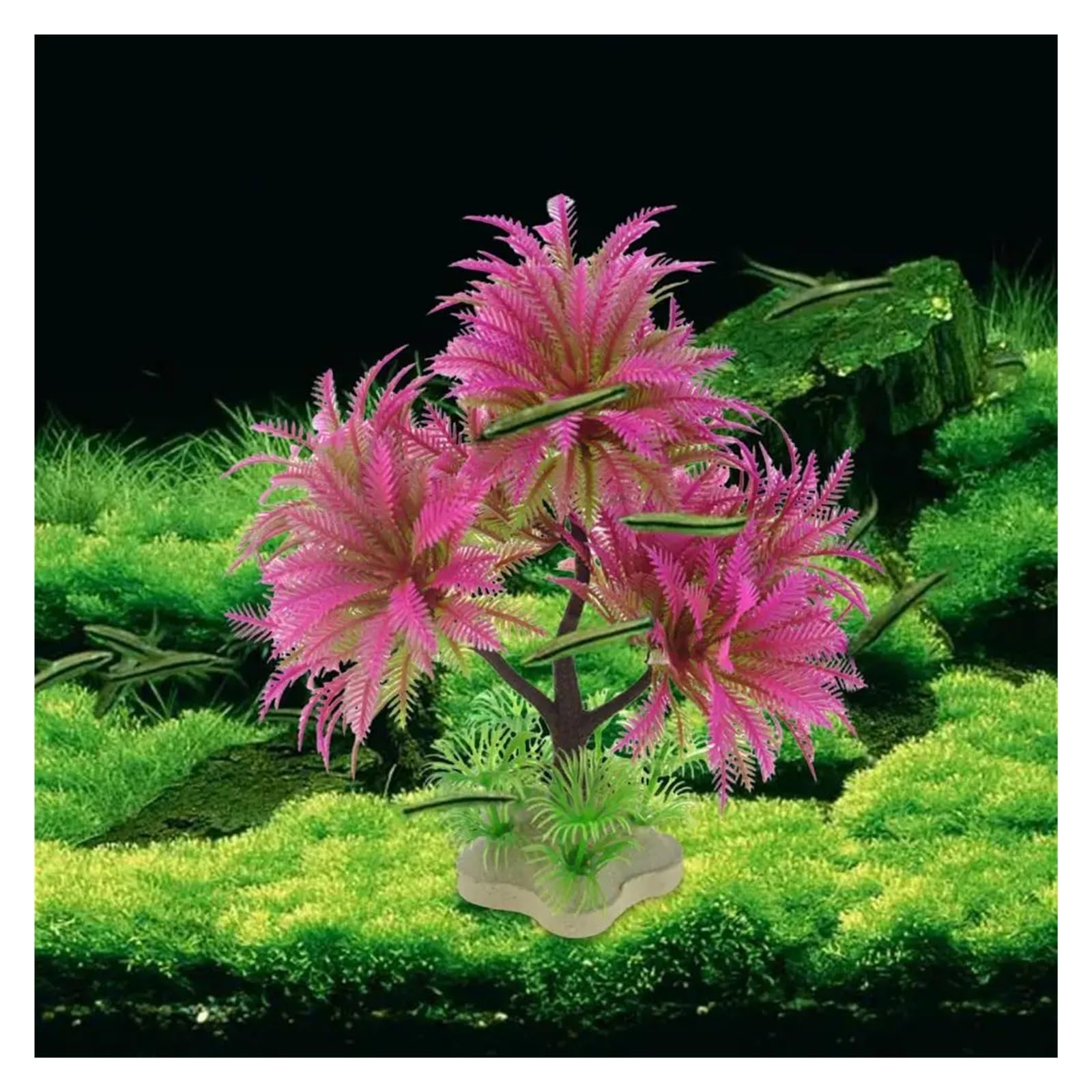 Plantas Artificiales para acuarios, Acuario Plantas Artificiales Multicolor(Green)