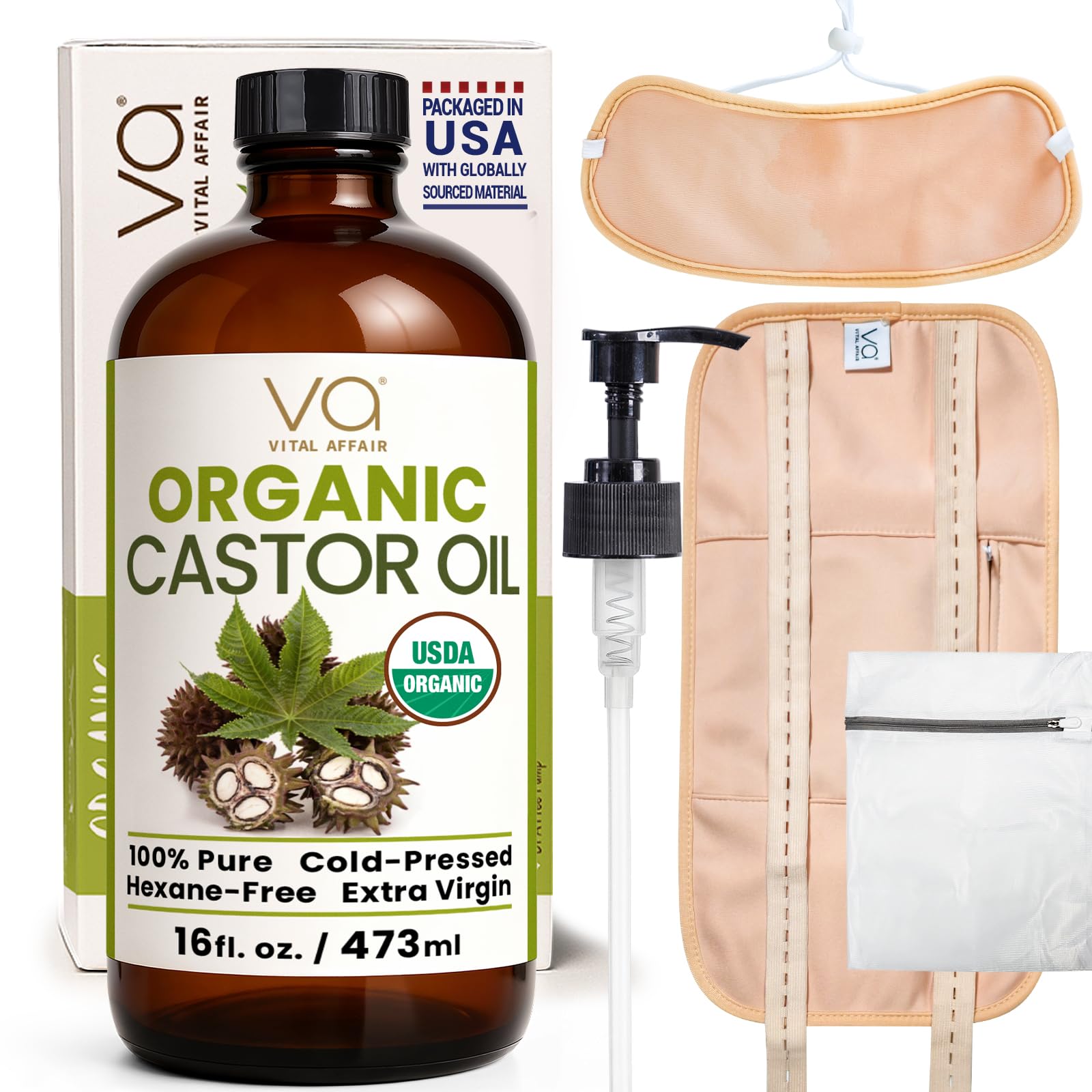 Vital Affair Castor Oil Pack Wrap Kit