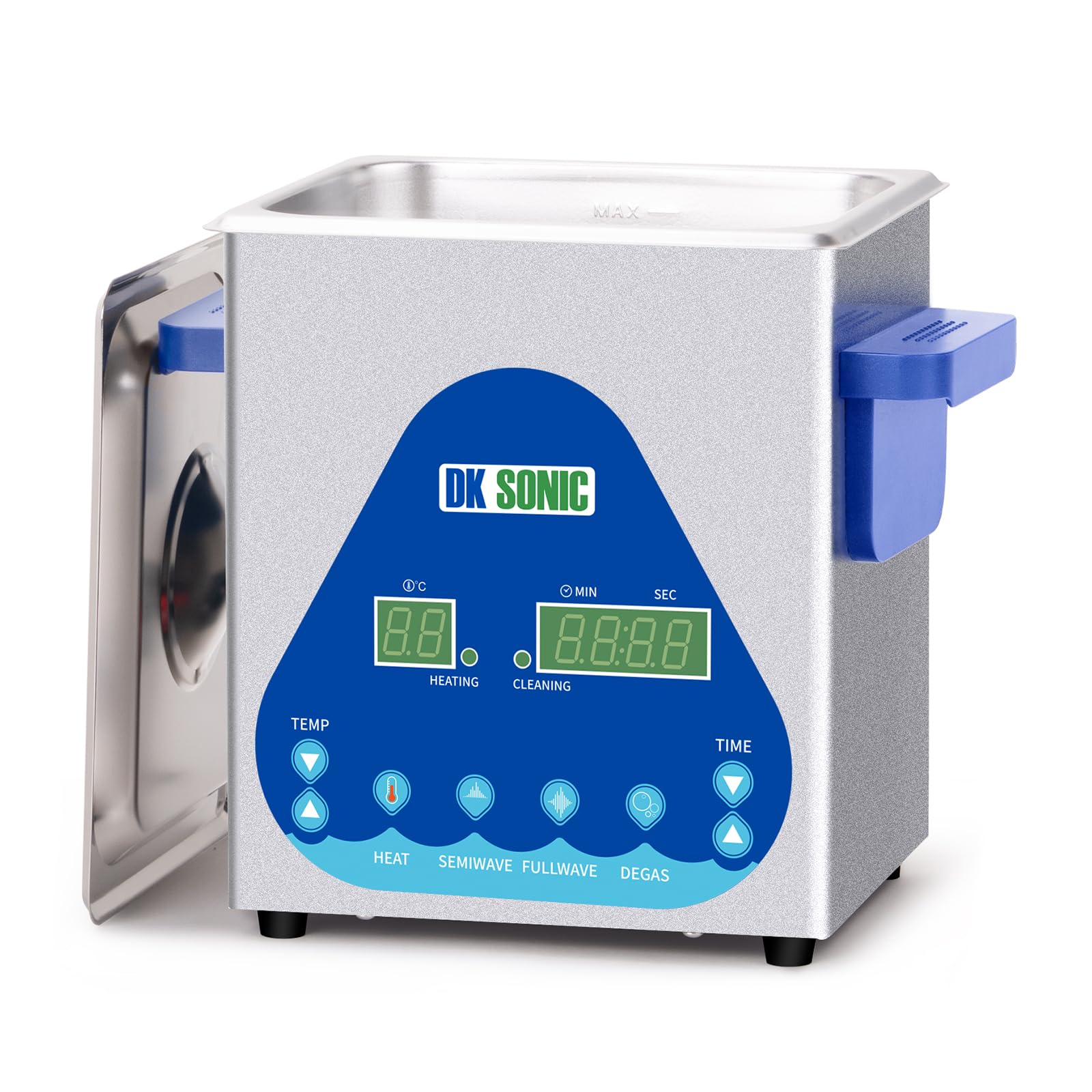 DK SONIC Ultrasonic Cleaner 2L,60W Professional Ultrasonic Jewelry Cleaner with Heater&Timer,Digital Control&Basket, Multiple Functions for Jewelry,Glasses,Chains, Watches